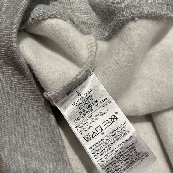 GAP kids cozy kangaroo pouch hooded sweater neon pink accented letters - Picture 9 of 10